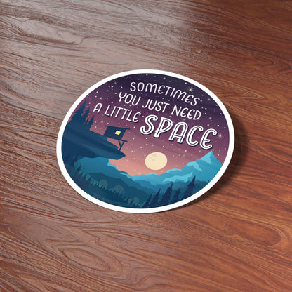 Just Need A Little Space Camping Sticker - Beach
