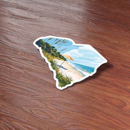 South Carolina Beach Sticker - Cute SC Southern Decal