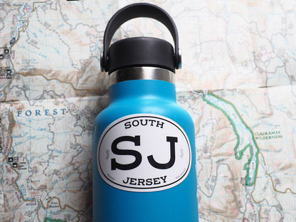 White Oval South Jersey NJ Sticker