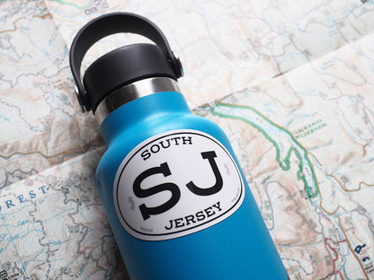 White Oval South Jersey NJ Sticker