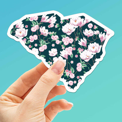 South Carolina Magnolia Flower Sticker - Cute Southern Decals