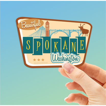 Retro Spokane Sticker