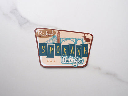 Retro Spokane Sticker