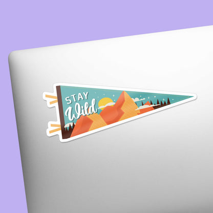 Stay Wild Pennant Sticker