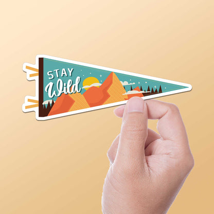 Stay Wild Pennant Sticker