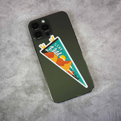 Stay Wild Pennant Sticker
