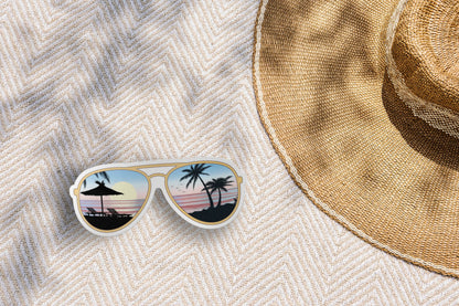 Sunglasses Beach Sticker