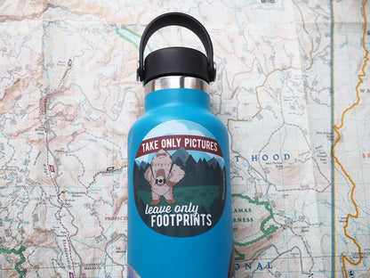 Take Only Pictures Sasquatch Sticker