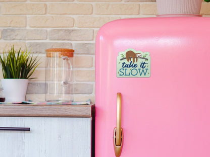 Take It Slow Sloth Magnet