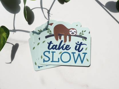 Take It Slow Sloth Sticker