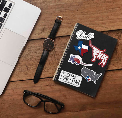 Texas Sticker Sheet - Set of 6 Mini TX Flag Decals