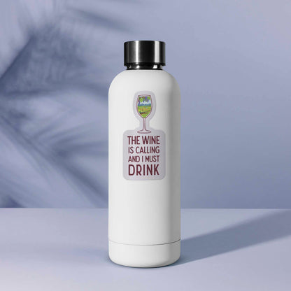 The Wine is Calling and I Must Drink Funny Wine Sticker