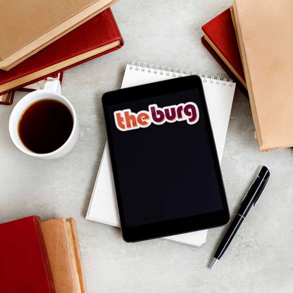 The Burg Virginia Outline Sticker - Cute Blacksburg VA Decal