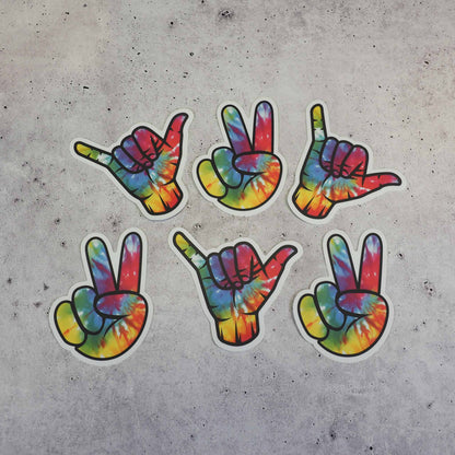 Tie Dye Peace Sign Sticker