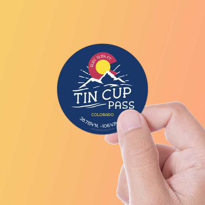 Tin Cup Pass Colorado Stickers