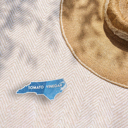 Tomato Vinegar North Carolina BBQ Sticker - Funny NC Decal