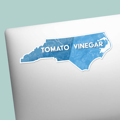 Tomato Vinegar North Carolina BBQ Sticker - Funny NC Decal
