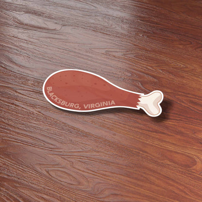 Turkey Leg Blacksburg Virginia Sticker - Funny VA Sports Decal