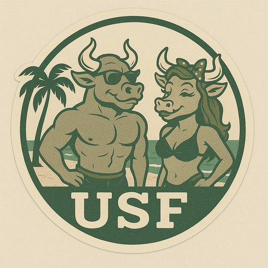 USF Beach Bulls Custom Sticker for Student Swag Welcome Packet Sticker 3 Inch Waterproof