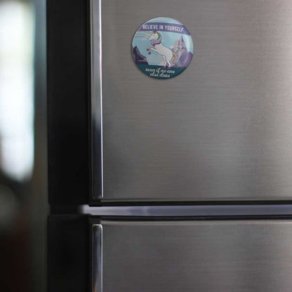 Believe Unicorn Fridge Magnet