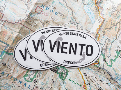 Viento State Park Oregon White Oval Bumper Sticker
