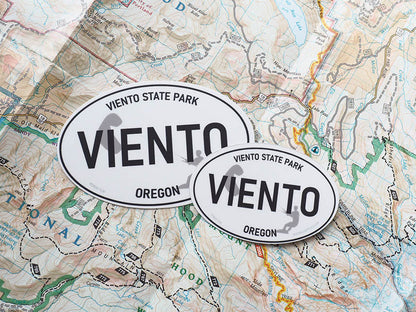 Viento State Park Oregon White Oval Bumper Sticker