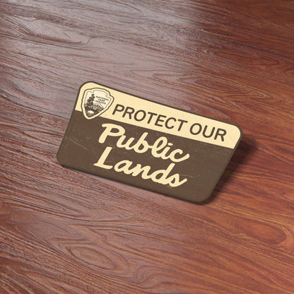 Protect Our Public Lands Sticker - Vintage National Park Sign