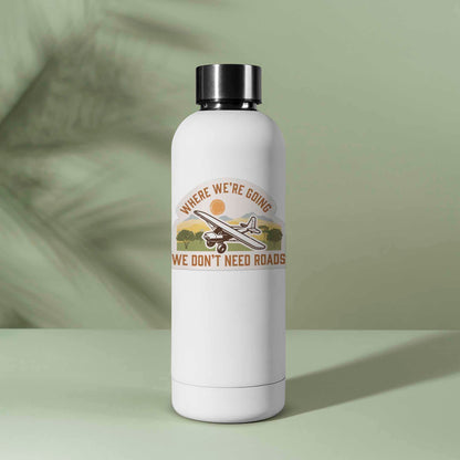 Where We're Going We Don't Need Roads Airplane Pilot Sticker - Hills