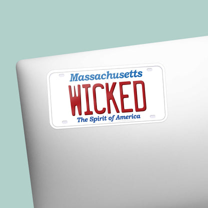 Wicked Massachusetts License Plate Sticker