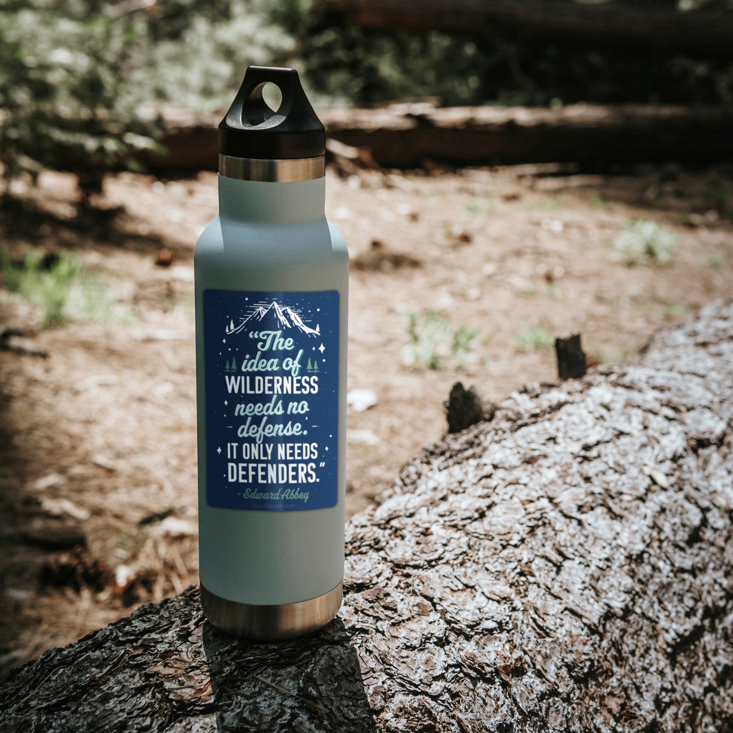 Wilderness Defenders Edward Abbey Quote Sticker
