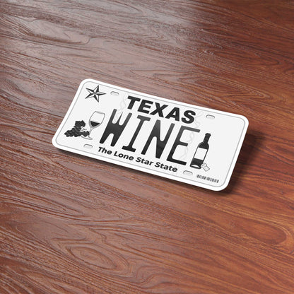 Texas Wine Country License Plate Sticker