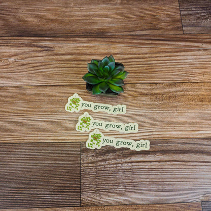 You Grow Girl Plant Sticker