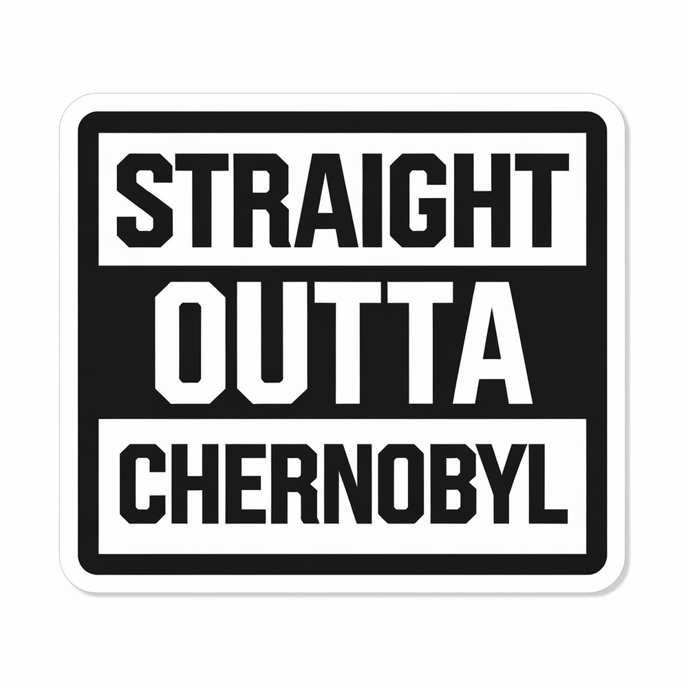 🔥 Straight Outta Chernobyl Sticker – Nuclear Edition