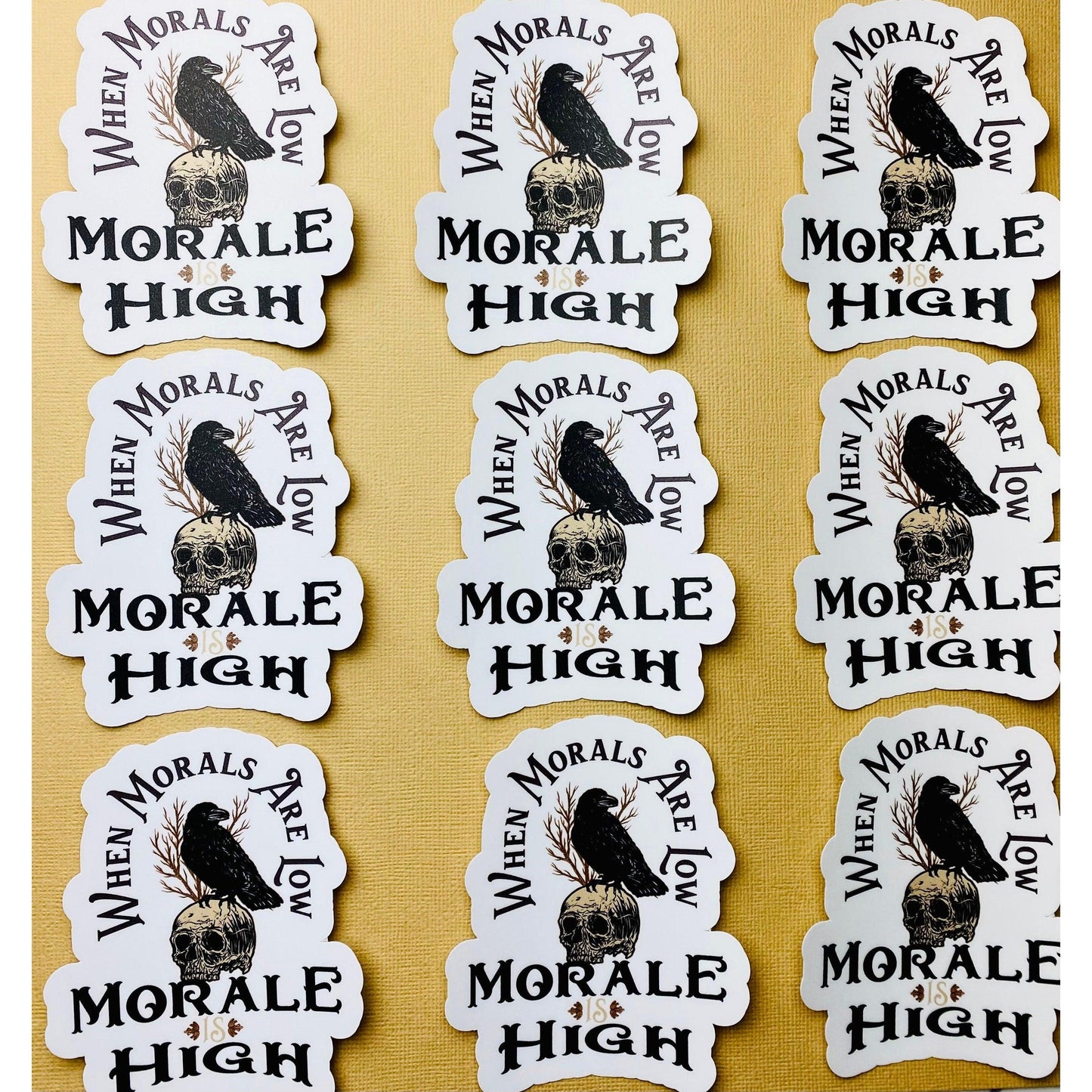 Morals Are Low, Morale is High Sticker for Police K9 Handler, Military K9, Army, K9 Unit, Law Enforcement