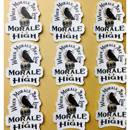 Morals Are Low, Morale is High Sticker for Police K9 Handler, Military K9, Army, K9 Unit, Law Enforcement