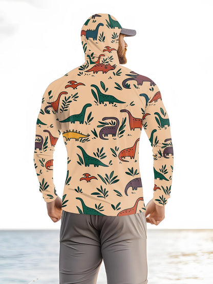 Fishing hooded sweatshirt for men long-sleeved sun protection shirt hunting sport shirt sun protection fishing beach top