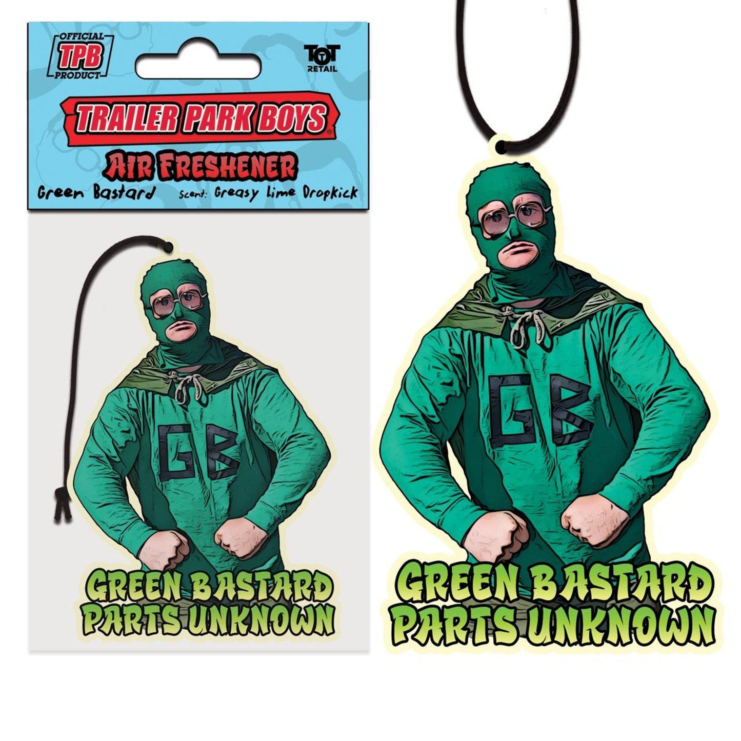 Trailer Park Boys Funny Car Air Freshener | Green Bastard -Officially Licensed Hanging Car Air Freshener Car Accessories for Men & Women