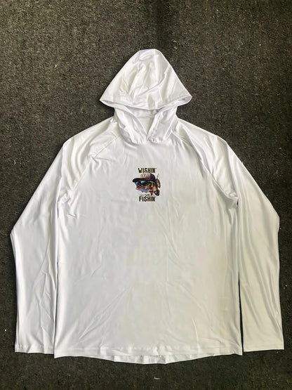 2026 New Model UV-Resistant Fishing Shirt with Long Sleeves and Hooded Collar - UV-Resistant Fishing Mask Clothing