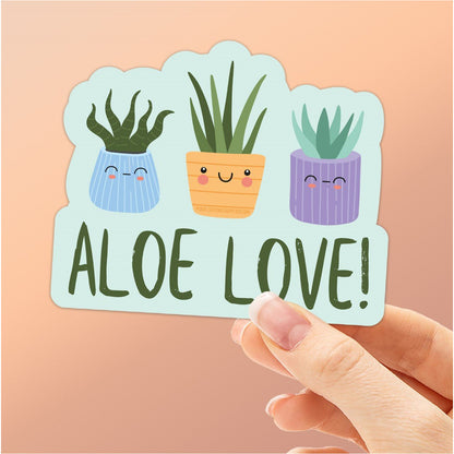 Aloe Love Cute Succulent Sticker