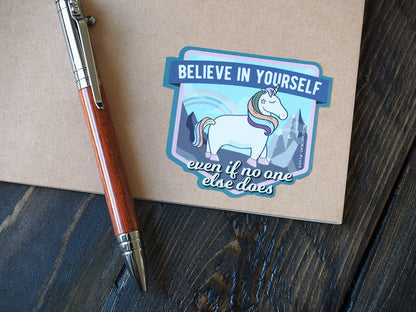 Unicorn Believe in Yourself Vinyl Sticker