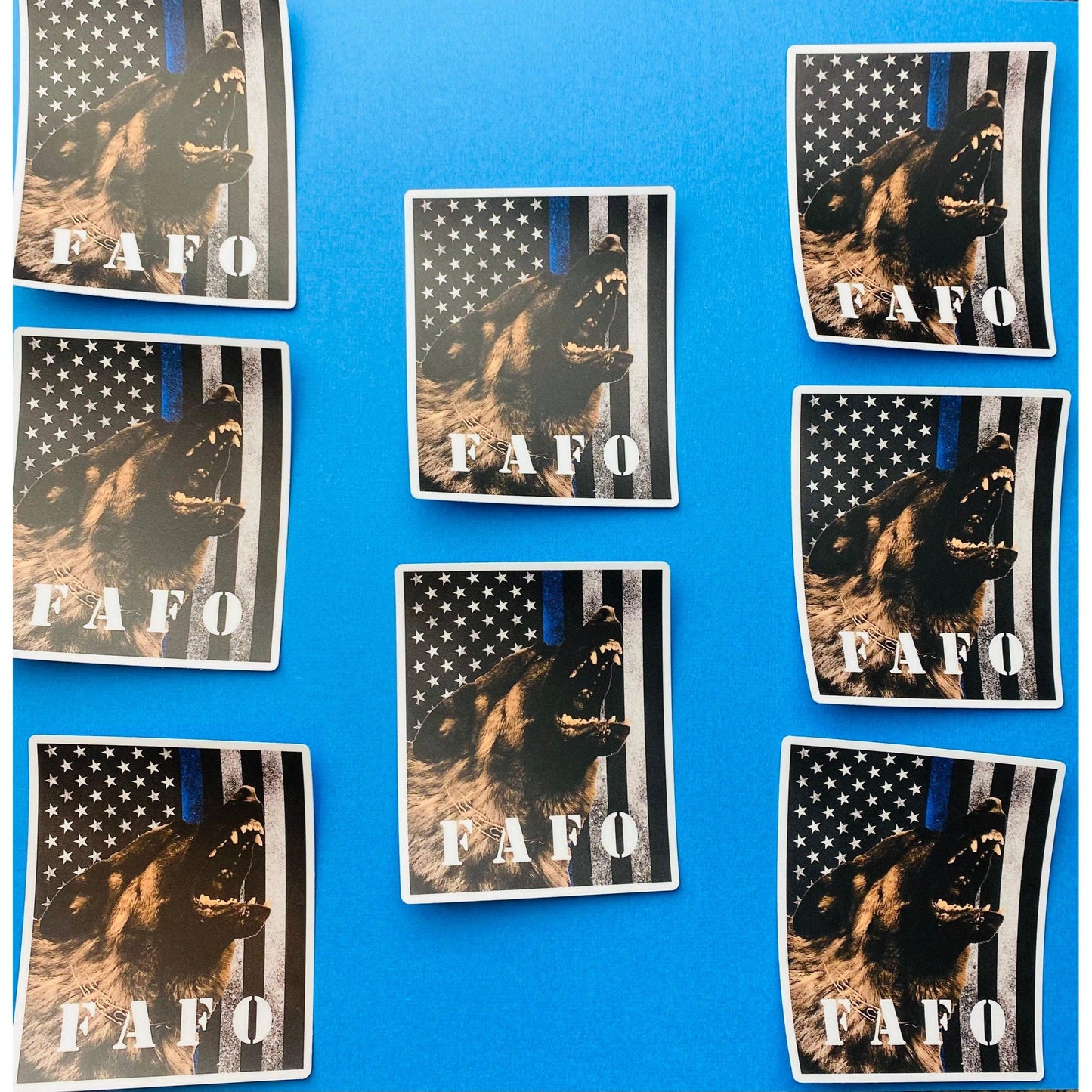 K9 FAFO Sticker, Thin Blue Line Sticker for Police K9 Handler, Military K9, Schutzhund, K9 Unit, Law Enforcement