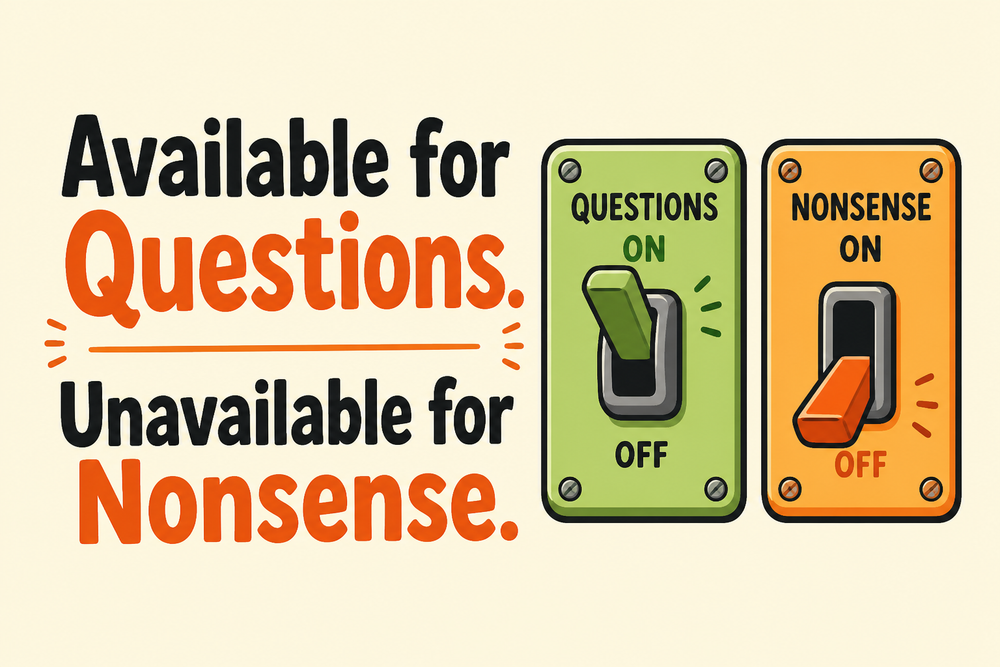 Available for Questions. Unavailable for Nonsense. Sticker | 10-Pack