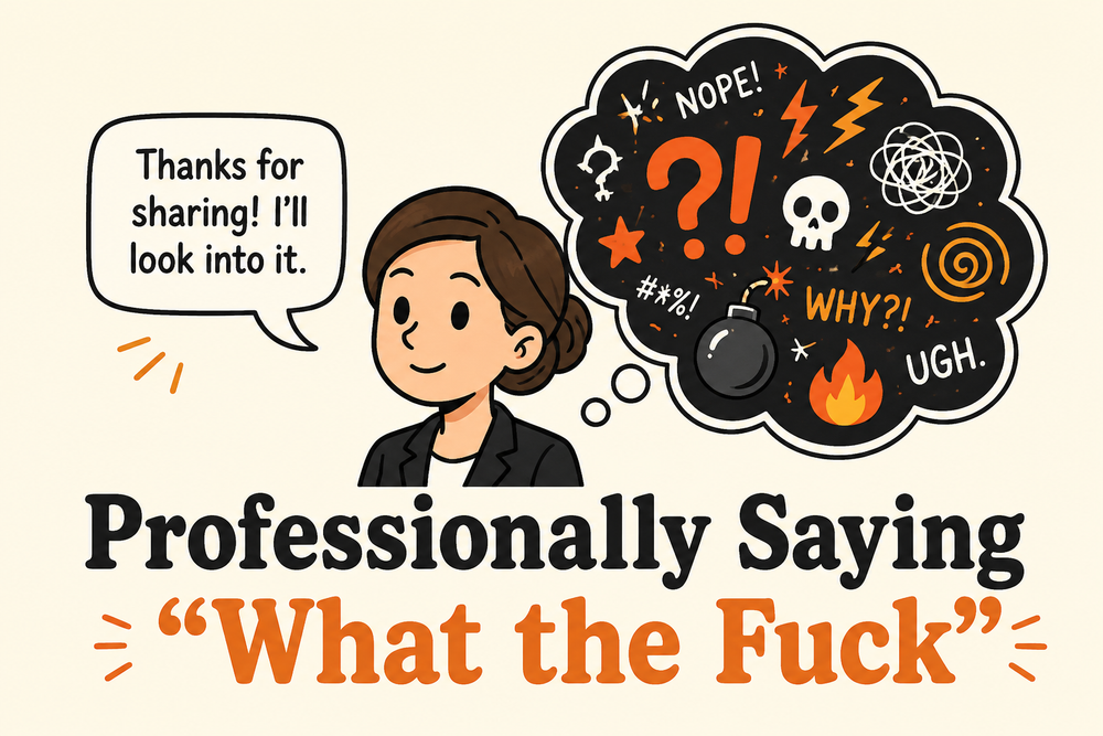 Professionally Saying "What the Fuck" Sticker | 10-Pack