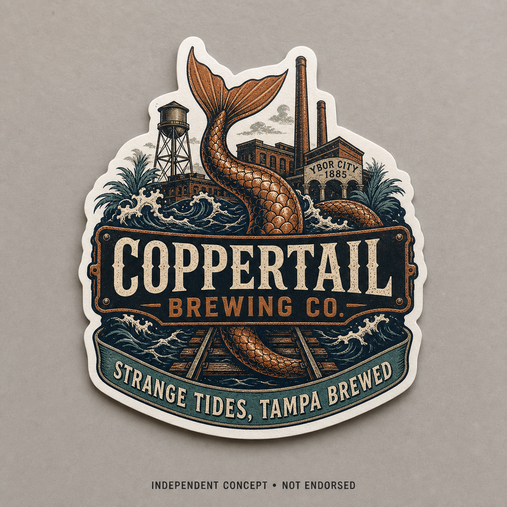 Coppertail Brewing Co. Strange Tides Sticker Concept Reserved Sample