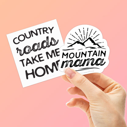 Country Roads Sticker Set of 2