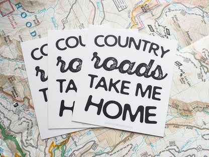 Country Roads Sticker Set of 2