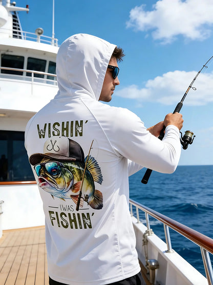 2026 New Model UV-Resistant Fishing Shirt with Long Sleeves and Hooded Collar - UV-Resistant Fishing Mask Clothing