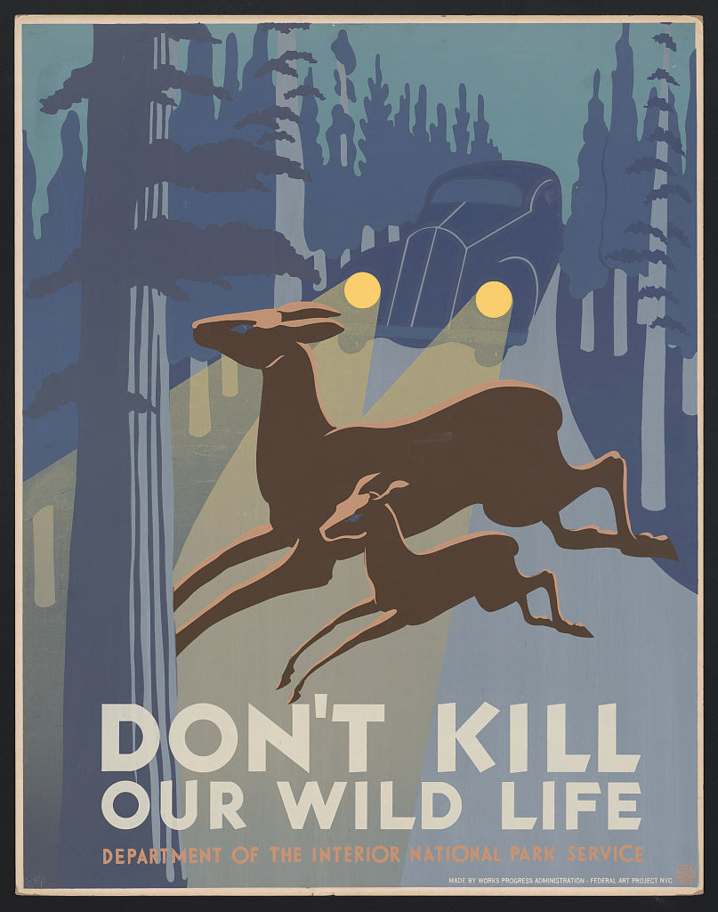 Don't Kill Our Wild Life — WPA Poster Sticker