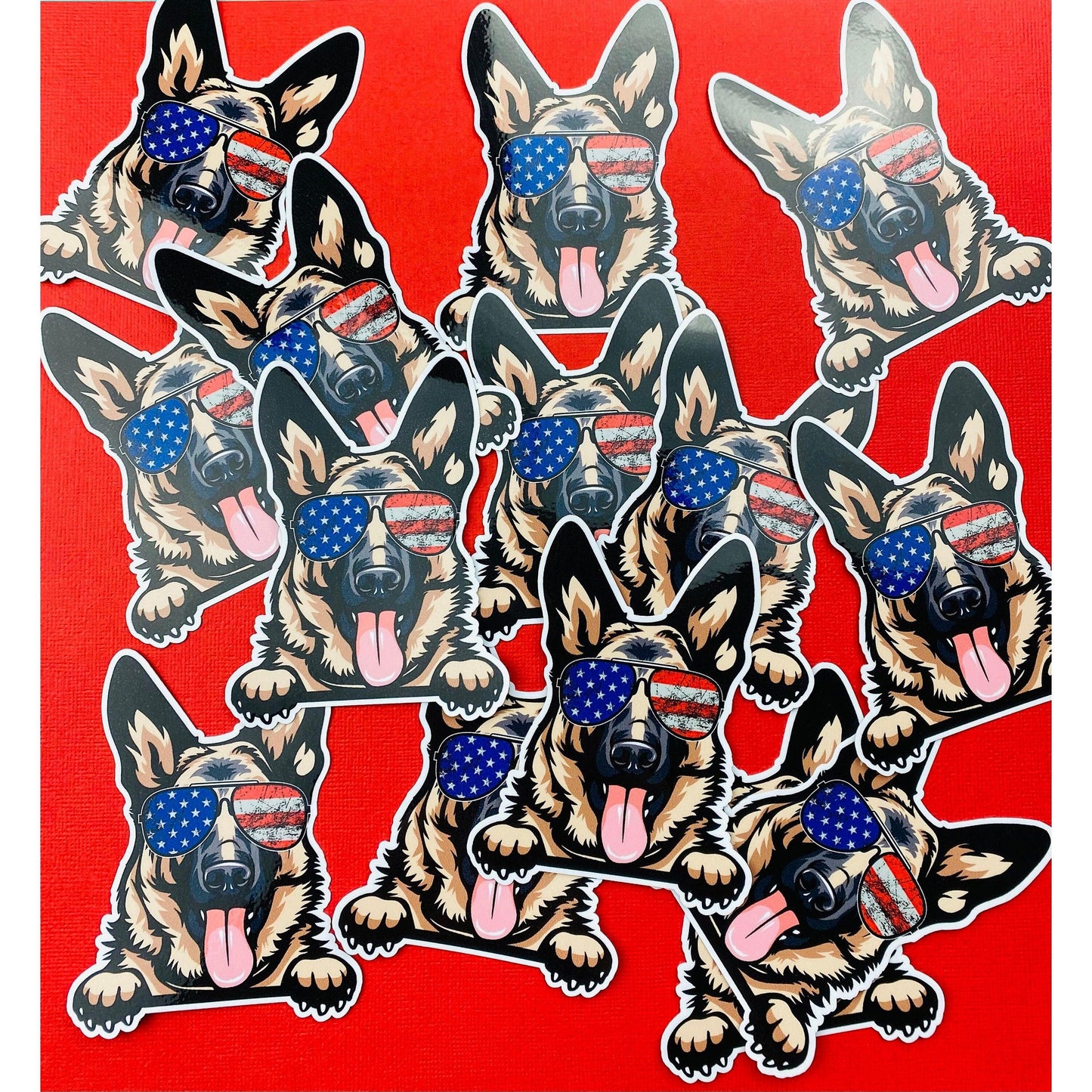 K9 Sticker German Shephed Paws Sticker Cute GSD Dog Decal for Car, Hydroflask, Schutzhund, American Flag Aviators