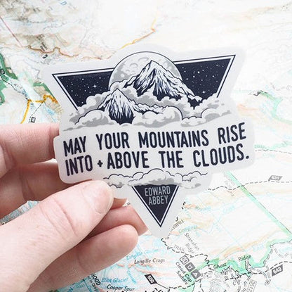 Edward Abbey Mountain Quote Sticker